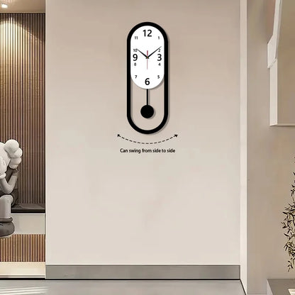 Silent Elliptical Swing Wall Clock