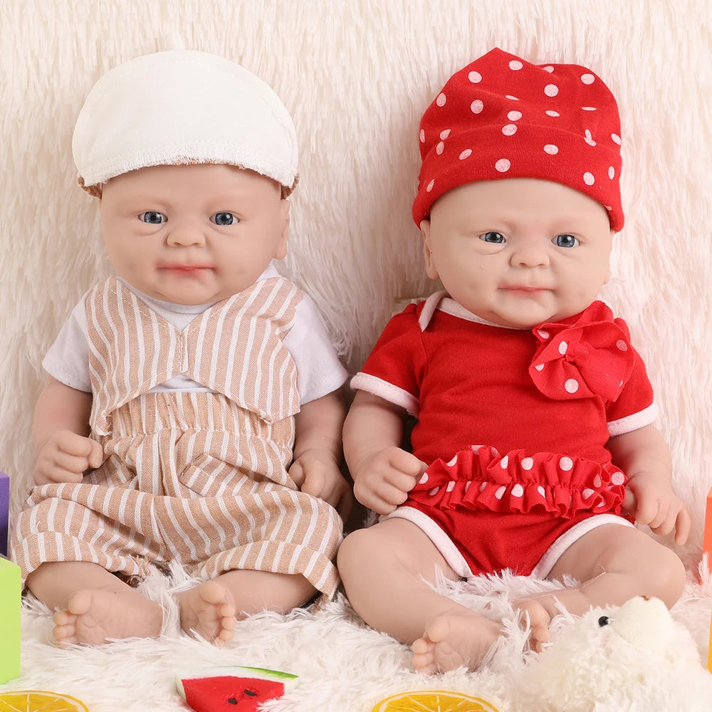 IVITA 14inch 1.65kg 100% Silicone Bebe Reborn Doll Soft Lifelike Baby DIY Blank Handmade Toys Realistic Girl Baby Dolls for Children  Adult Christmas Collectors Gift