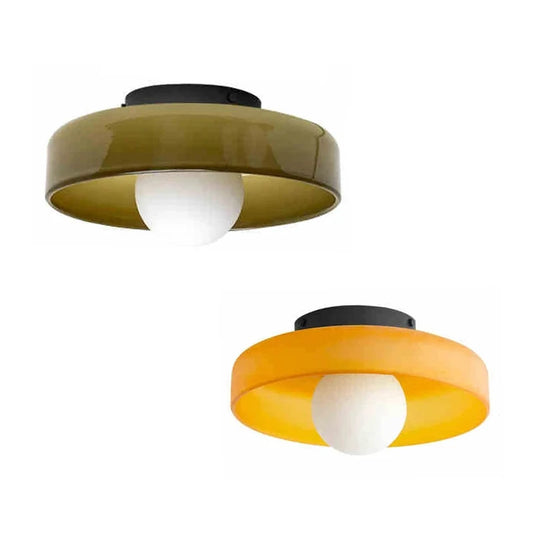 Vintage Glass Ceiling Light Fixture