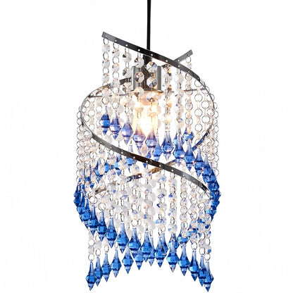 Smoked Tiered Spiral Chandelier Ceiling Pendant Light