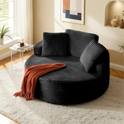 Oversized Cloud Lounge Chair – Round Corduroy Sofa