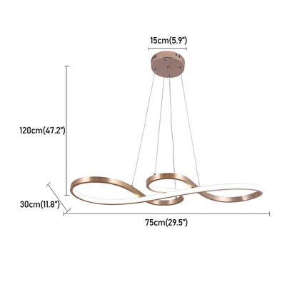 Chandelier Pendant Light Acrylic Note Dimmable Led Ceiling Lamp