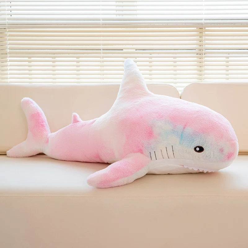 140CM Big Soft Simulation Cute Shark Plush Toys Kawaii Stuffed Kids Children Boys Girls Lovely Animal Pillow for Birthday Gifts