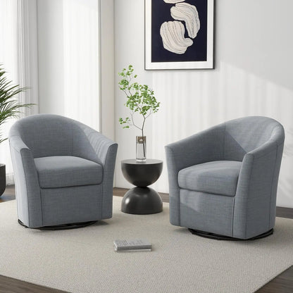 Modern Swivel Barrel Accent Chair Set of 2