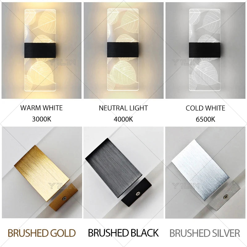 Modern Acrylic LED Wall Light 6W