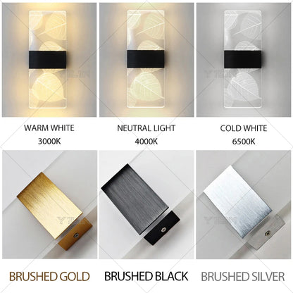 Modern Acrylic LED Wall Light 6W