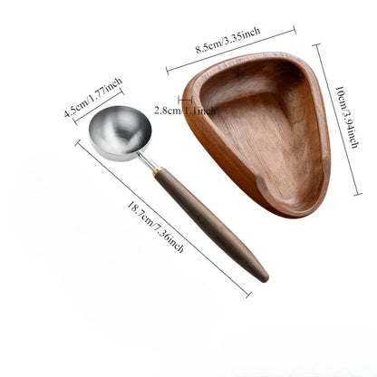 Wood Coffee Bean Organizer with Spray Bottle