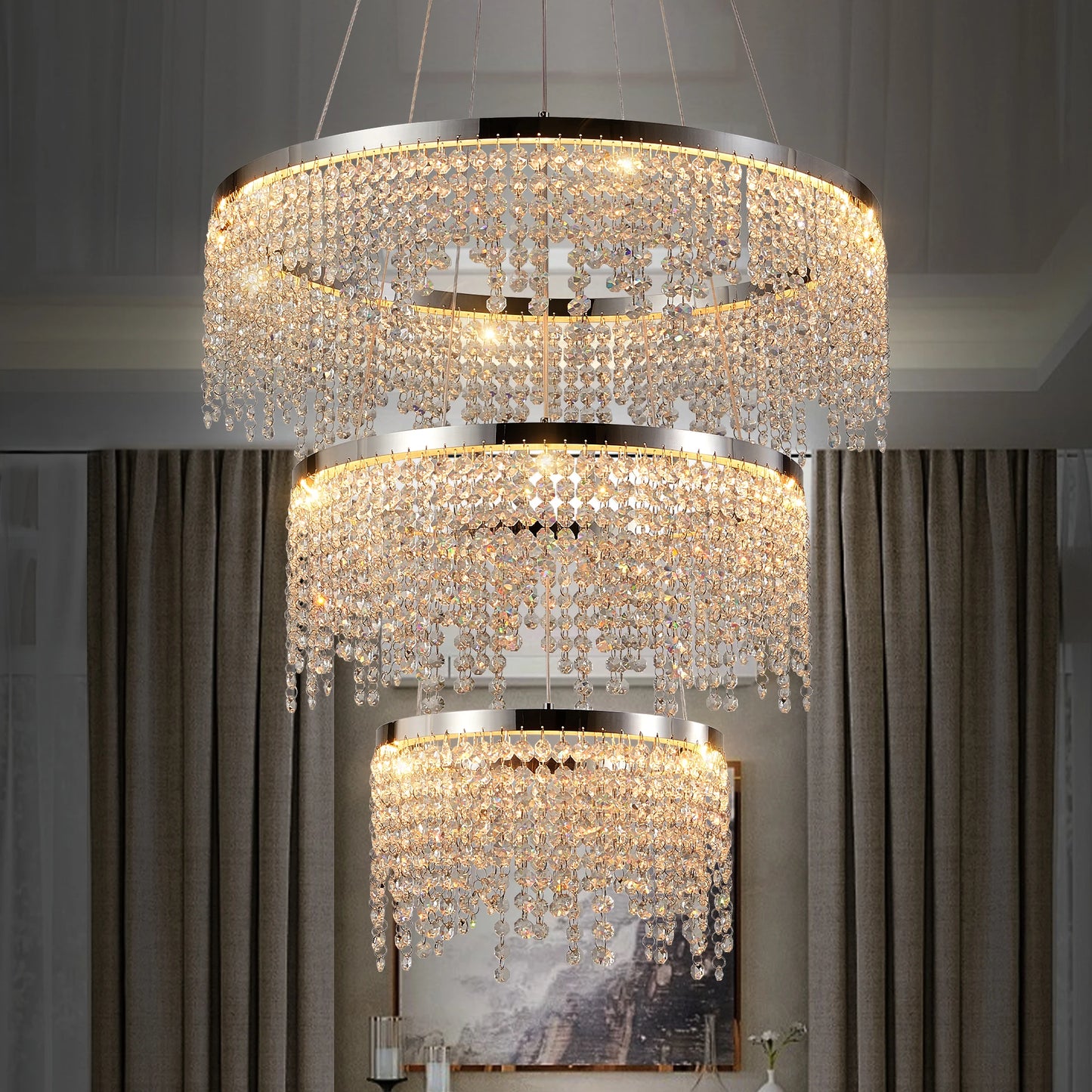 Crystal Chandelier,  Luxury Round Chandelier,