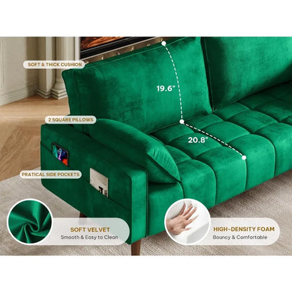 Modern Velvet Loveseat Sofa for Small Spaces