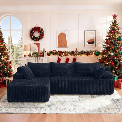 Modern L-Shape Deep Seat Sectional Sofa