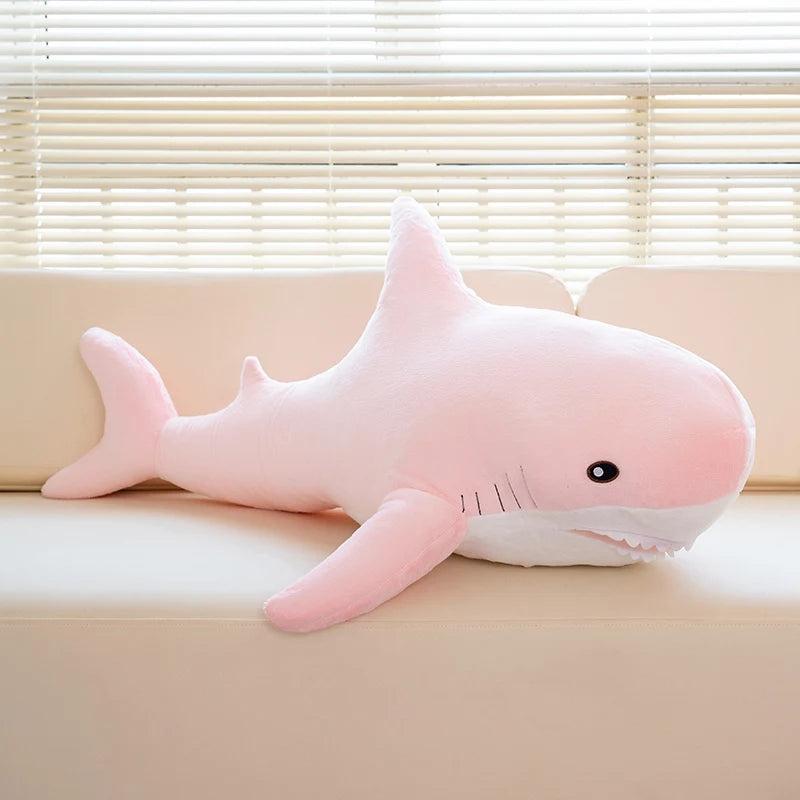 140CM Big Soft Simulation Cute Shark Plush Toys Kawaii Stuffed Kids Children Boys Girls Lovely Animal Pillow for Birthday Gifts