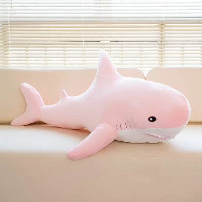 140CM Big Soft Simulation Cute Shark Plush Toys Kawaii Stuffed Kids Children Boys Girls Lovely Animal Pillow for Birthday Gifts