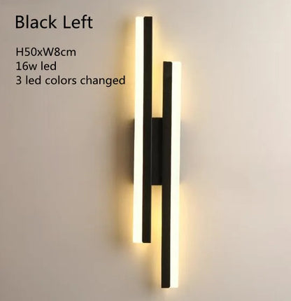 LED Wall Lamp Wall Sconces Copper Line Pipe Acrylic Lampshade
