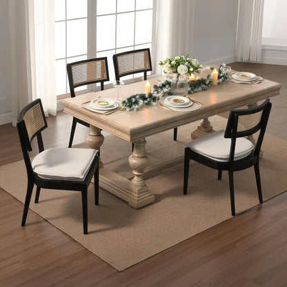 Farmhouse Linen Dining Chairs (Set of 2)