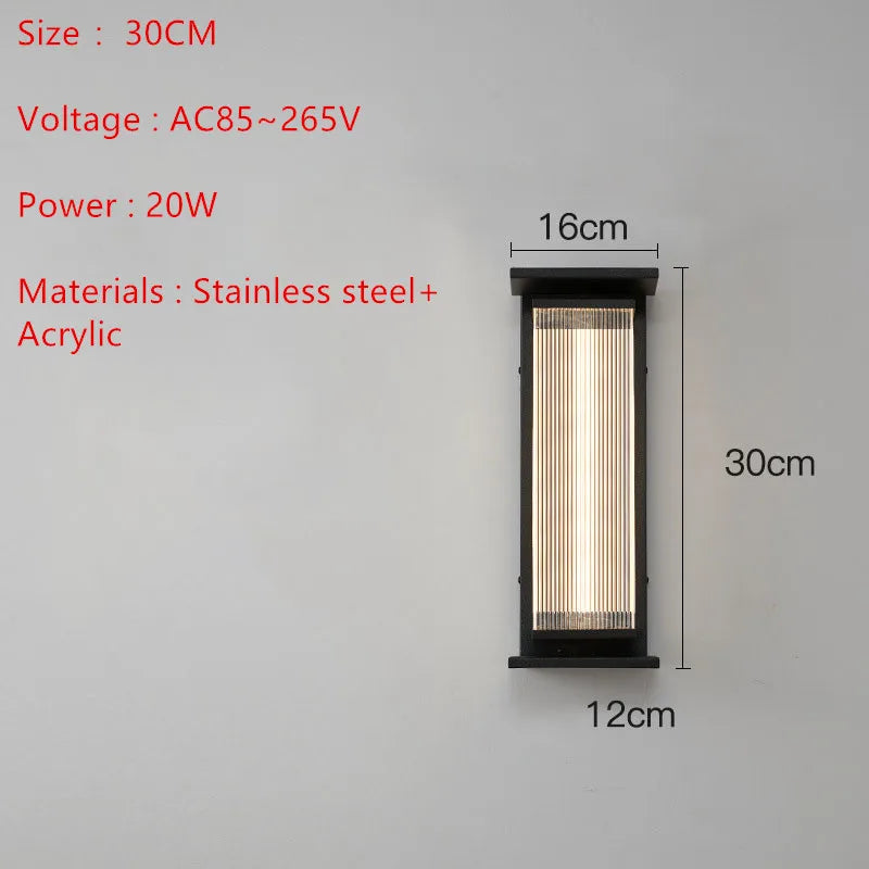 Minimalist LED WALL Light Outdoor Waterproof