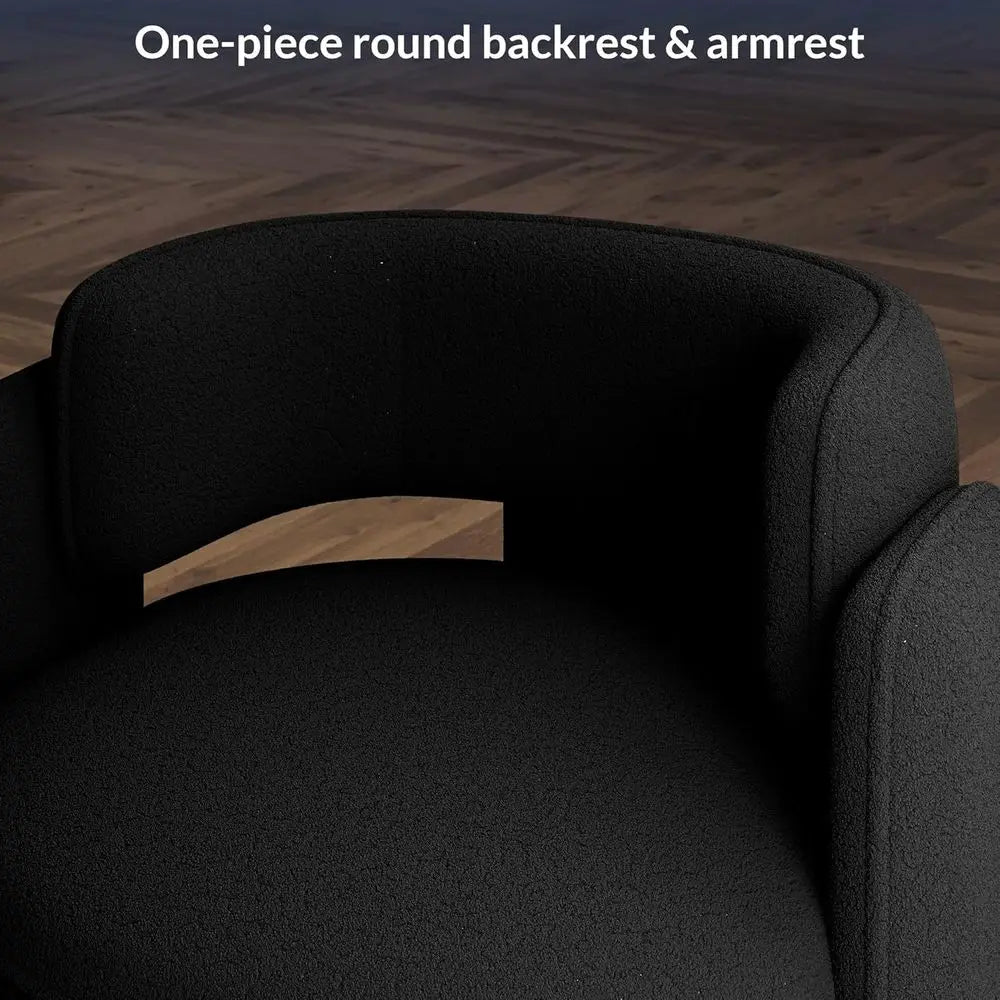 Boucle Barrel Accent Chair