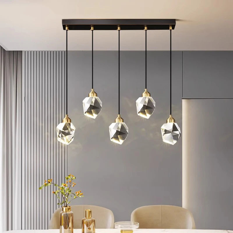 Modern Crystal Staircase LED Chandelier