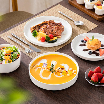 MALACASA Ceramic Plate Set