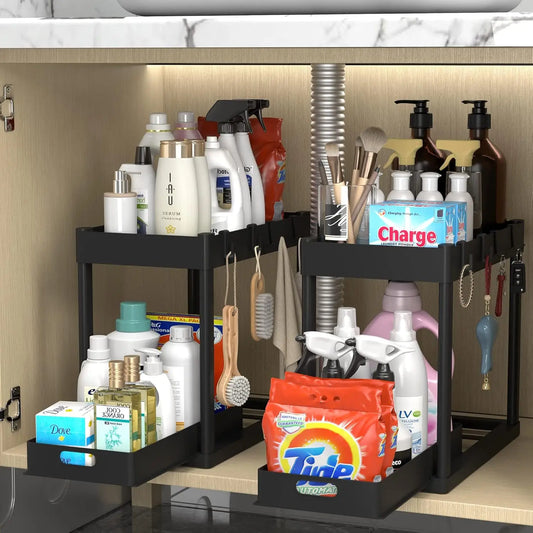 Double-Tier Under Sink Storage Rack