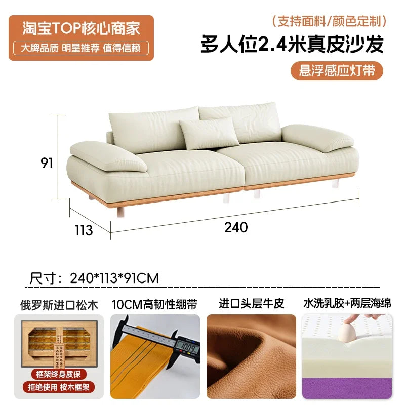 White Lazy Sofa – Mid Century Designer Style