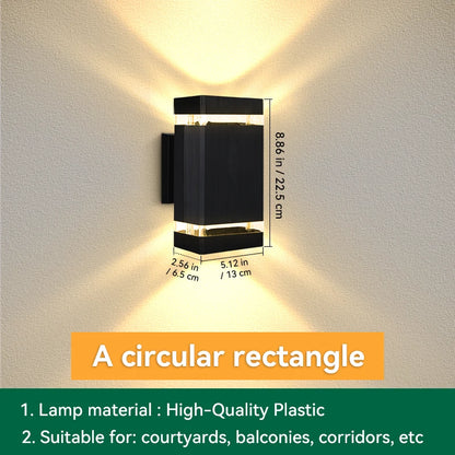 Modern Outdoor Waterproof Square Wall Lamp (E27)