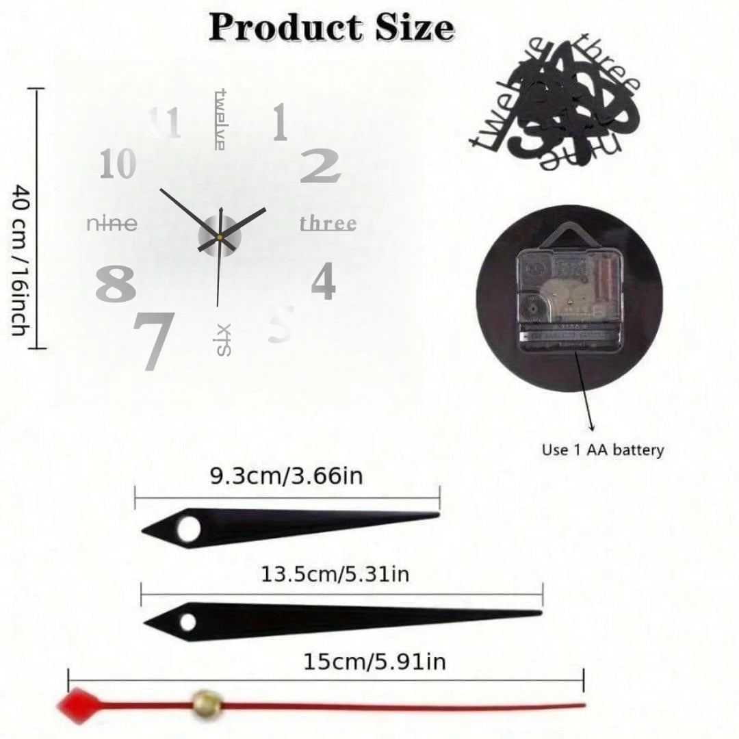 Modern 3D DIY Wall Clock