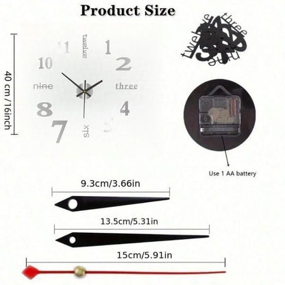 Modern 3D DIY Wall Clock