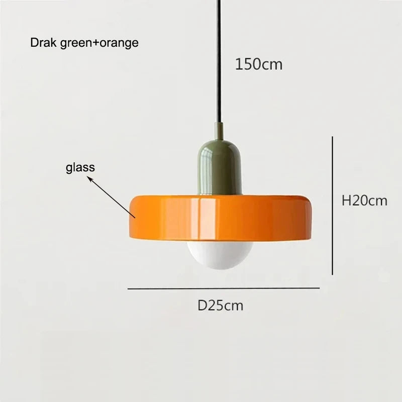 Modern Bauhaus Glass Pendant Light