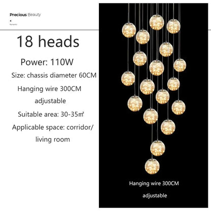 Nordic Glass Ball LED Pendant Light