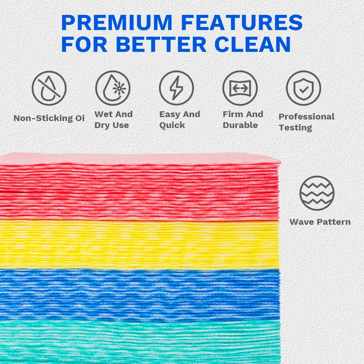 Nonwoven Disposable Kitchen Cleaning Cloths (50PCS)