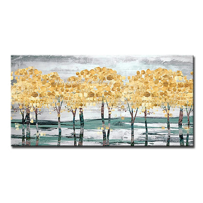 Large Abstract Tree Oil Painting on Canvas