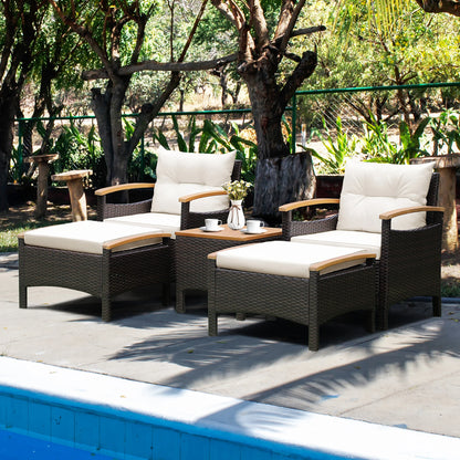 5-Piece Rattan Patio Sofa Set