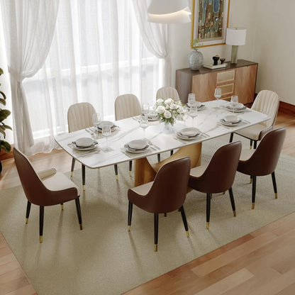 PU Leather Wingback Dining Chairs (Set of 2)