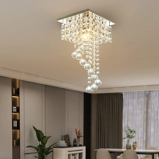 Mini Crystal Flush Mount Light