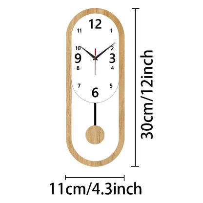 Silent Elliptical Swing Wall Clock