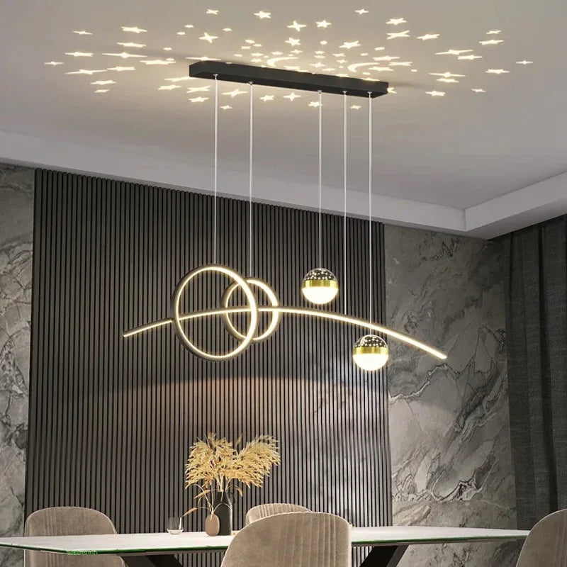 Long Strip Bar Pendant Lighting Fixture