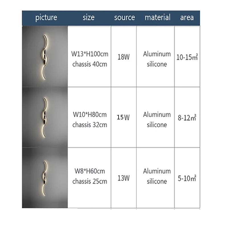 Modern LED Long Strip Wall Sconce Lamp