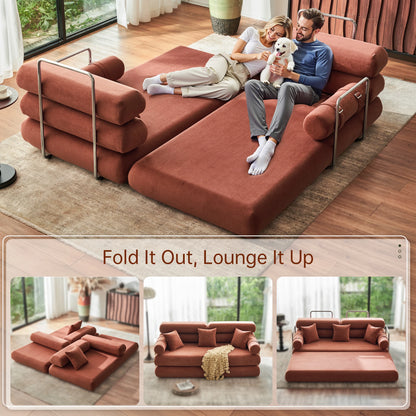Folding Sleeper Sofa with Arm Support
