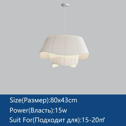 Nordic Cream Fabric Pendant Chandelier
