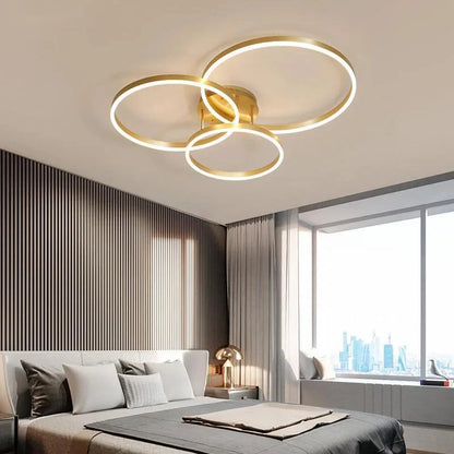 Modern Gold LED Circle Chandelier