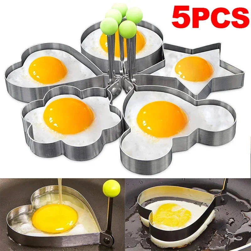 Egg Mold Heart Pancake Maker Breakfast Baking Omelette Rings