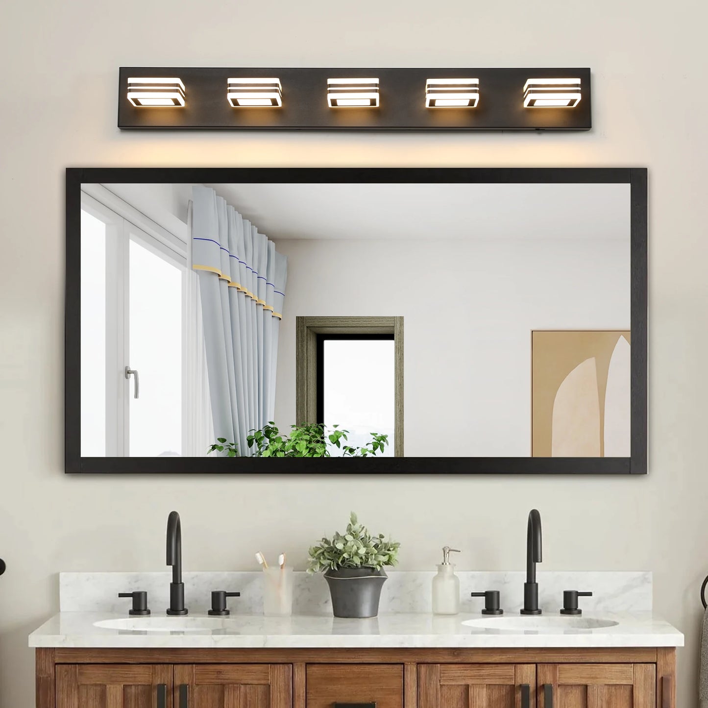 Modern LED Vanity Light - 5 CCT Bathroom Wall Fixture,
