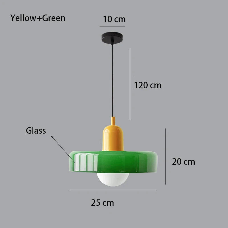 Modern Bauhaus Glass Pendant Light