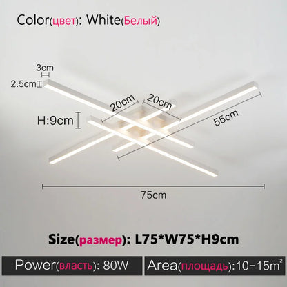 Black Nordic LED Ceiling Chandelier