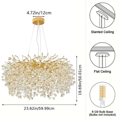 Modern circular crystal chandelier