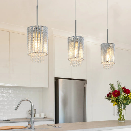 ARLGSITE 3-Pack Crystal Pendant Light Set  Elegant Design