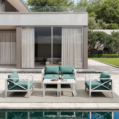 Outdoor Aluminum Sectional Set