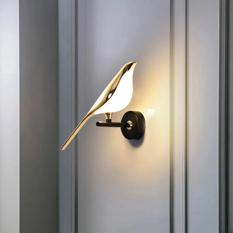 Nordic Golden Bird LED Wall Sconce Lamp