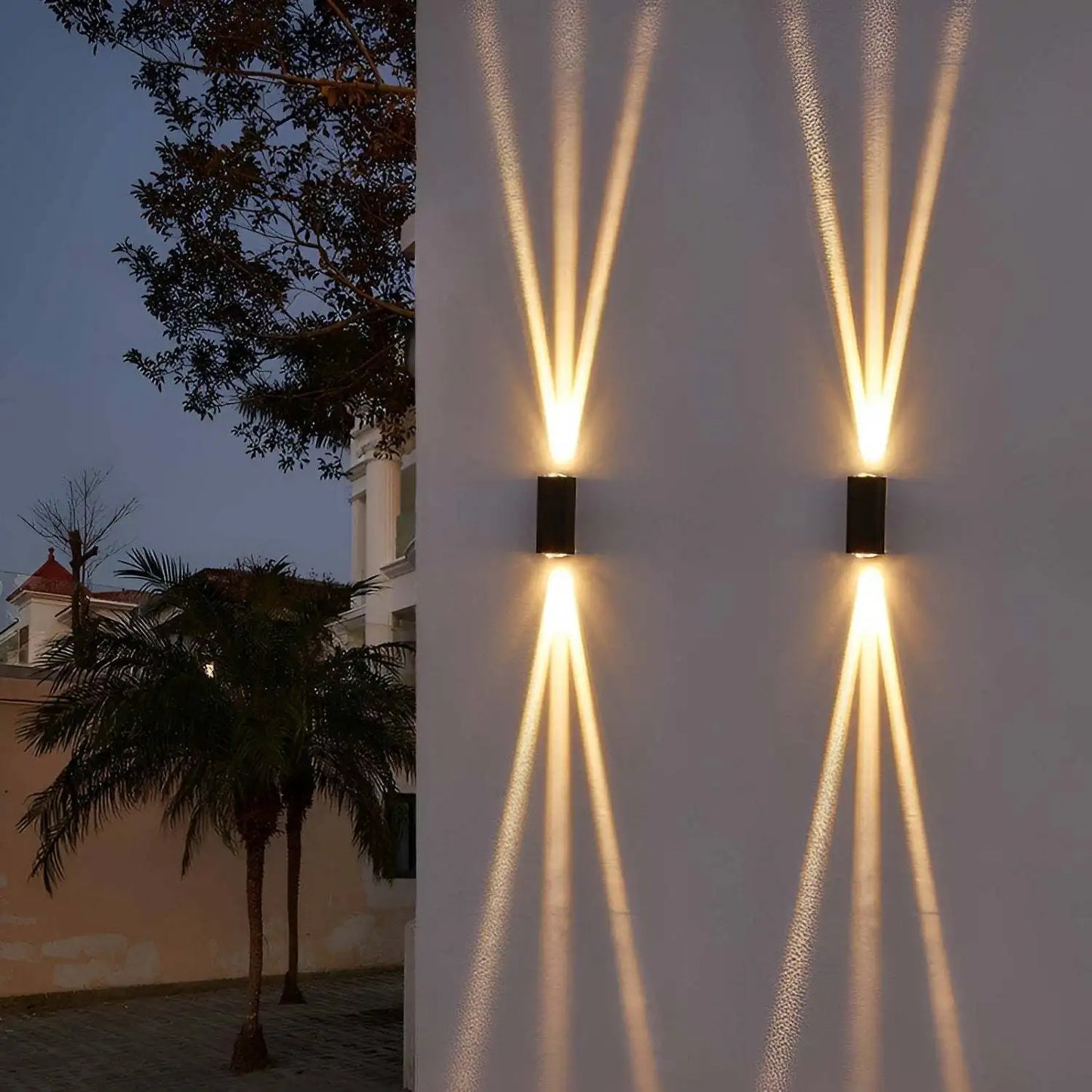 Modern LED Up & Down Wall Sconce – Warm White Indoor/Outdoor Light