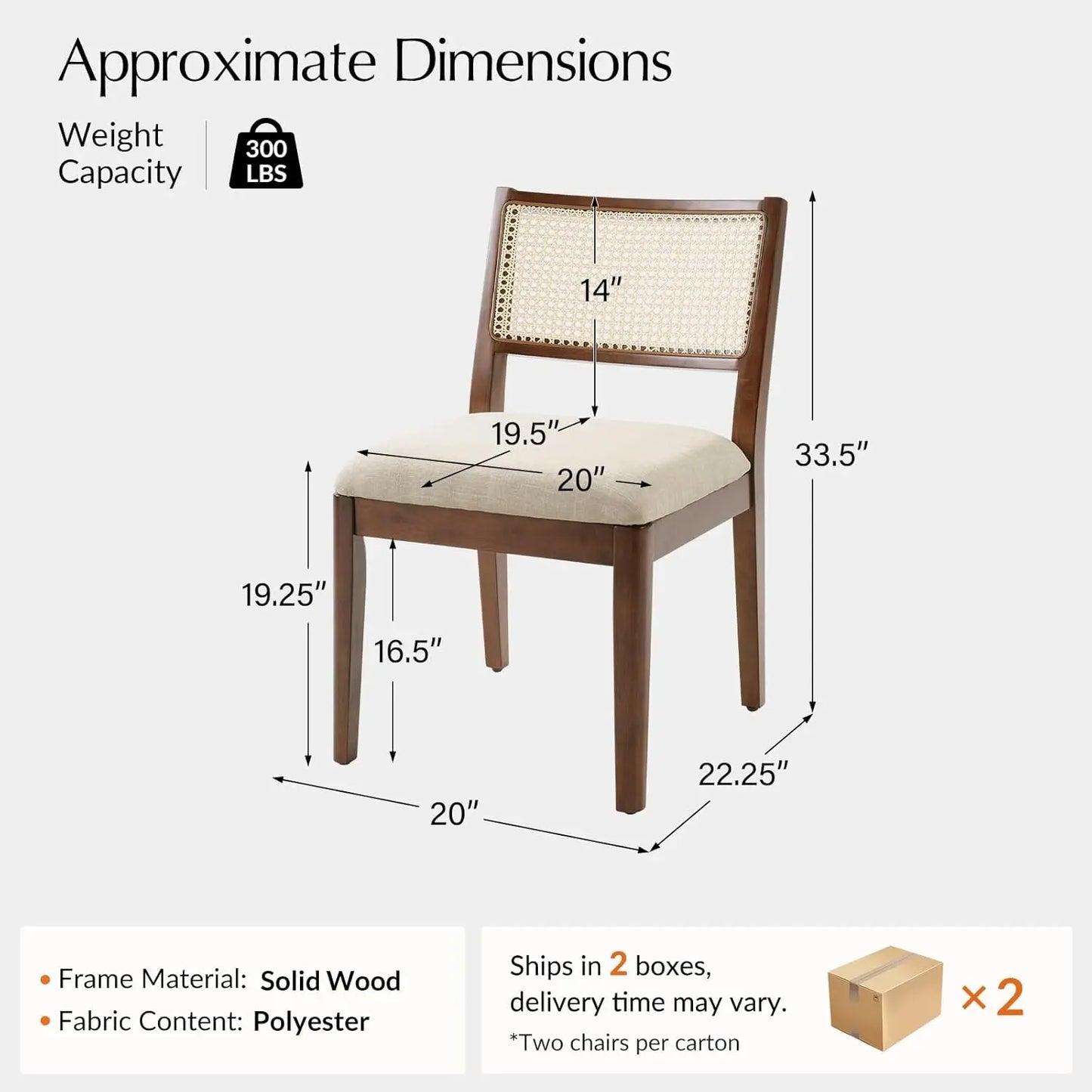 Rattan Dining Chairs Set of 4